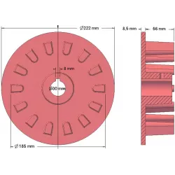 Rolle Nr. 99 – Antriebsrolle Ø185 mm | Hersteller KiJ