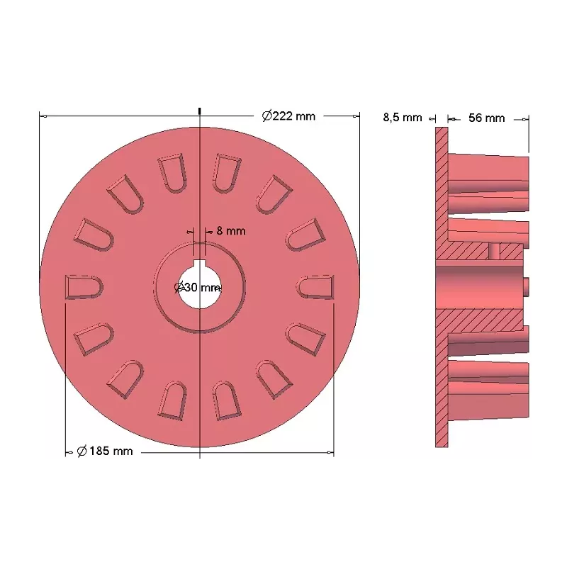 Rolle Nr. 99 – Antriebsrolle Ø185 mm | Hersteller KiJ