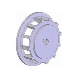Rolle Nr. 103 – Antriebsrolle aus Gusseisen Ø258 mm, Teilung 35 mm | Hersteller KiJ
