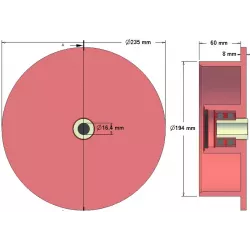 Rolle Nr. 116 – Umlenkrolle aus Gusseisen Ø192 mm für Maschinen von Grimme | OEM Grimme 200.42985 | Hersteller KiJ