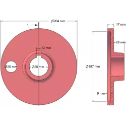 Rolle Nr. 120 – Umlenkrolle aus Gusseisen Ø204 mm für Maschinen von Grimme | OEM Grimme 006.00538 | Hersteller KiJ
