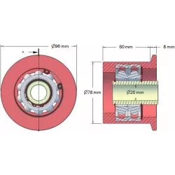 Rolle Nr. 124 – Umlenkrolle aus Stahl Ø78 mm | Hersteller KiJ