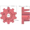 Rolle Nr. 126 – Antriebsrolle aus Gusseisen Ø110 mm, Teilung 40 mm | Hersteller KiJ
