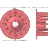 Rolle Nr. 130 – Antriebsrolle aus Gusseisen Ø140 mm, Teilung 40 mm, für Maschinen von Grimme Europa Standard | OEM Grimme 006.00089 | Hersteller KiJ