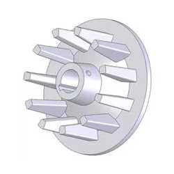 Rolle Nr. 131 – Antriebsrolle aus Gusseisen Ø145 mm, Teilung 44 mm, für Maschinen von Grimme | OEM Grimme 006.00077, 006.00076 | Hersteller KiJ