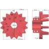 Rolle Nr. 142 – Antriebsrolle aus Gusseisen Ø180 mm, Teilung 40 mm | Hersteller KiJ