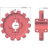 Rolle Nr. 148 – Antriebsrolle aus Gusseisen Ø214 mm, Teilung 42 mm | Hersteller KiJ