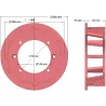 Rolle Nr. 170 – Antriebsrolle aus Gusseisen Ø251 mm, Teilung 35 mm | Hersteller KiJ