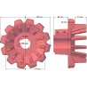 Rolle Nr. 172 – Antriebsrolle aus Gusseisen Ø170 mm, Teilung 50 mm | Hersteller KiJ