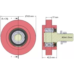 Rolle Nr. 176 – Stützrolle | OEM 036241/1 | Hersteller KiJ
