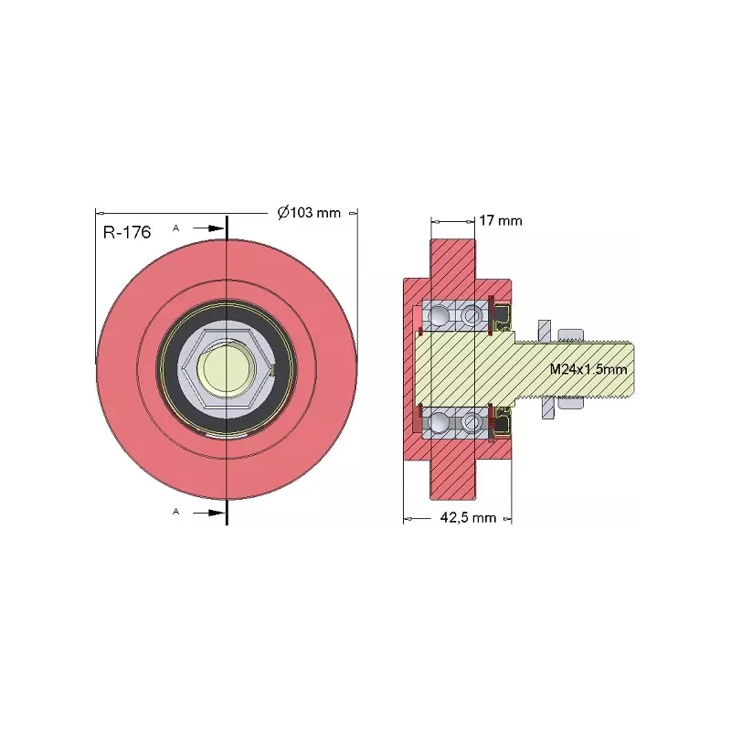 Rolle Nr. 176 – Stützrolle | OEM 036241/1 | Hersteller KiJ