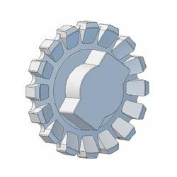 Rolle Nr. 181 – Antriebsrolle aus Gusseisen Ø210 mm, Teilung 36/40 mm | Hersteller KiJ
