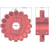 Rolle Nr. 181 – Antriebsrolle aus Gusseisen Ø210 mm, Teilung 36/40 mm | Hersteller KiJ