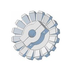 Rolle Nr. 182 – Antriebsrolle aus Gusseisen Ø189 mm, Teilung 36/40 mm | Hersteller KiJ
