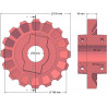 Rolle Nr. 182 – Antriebsrolle aus Gusseisen Ø189 mm, Teilung 36/40 mm | Hersteller KiJ