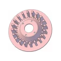 Rolle Nr. 196 – Antriebsrolle aus Gusseisen Ø230 mm, Teilung 36 mm, für Maschinen von Wuhlmaus | Hersteller KiJ