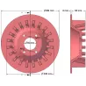 Rolle Nr. 196 – Antriebsrolle aus Gusseisen Ø230 mm, Teilung 36 mm, für Maschinen von Wuhlmaus | Hersteller KiJ