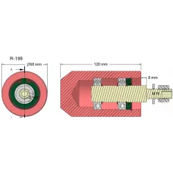 Rolle Nr. 199 – Führungsrolle Ø68 mm für Maschinen von Grimme | OEM Grimme 200.06349 | Hersteller KiJ