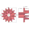Rolle Nr. 200 – Antriebsrolle aus Gusseisen, Teilung 33 mm | Hersteller KiJ