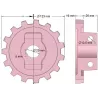 Rolle Nr. 201 – Rolle aus Gusseisen Ø124 mm | OEM 5642-63-050, 5642-63-049, 000.10.009.00 | Hersteller KiJ