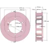 Rolle Nr. 206 – Antriebsrolle aus Gusseisen Ø205 mm, Teilung 50 mm, für Maschinen von Pomac | Hersteller KiJ