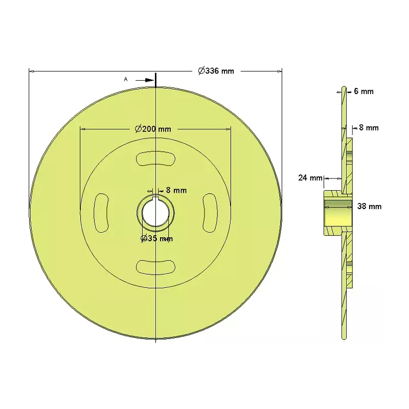 Rolle Nr. 217 – Rolle aus Stahl Ø336 mm | Hersteller KiJ