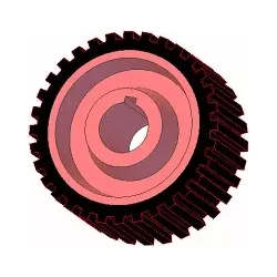 Rolle Nr. 3a – Antriebsrolle aus Gusseisen-Gummi Ø145 mm für Maschinen von Grimme | OEM Grimme 076.01046 | Hersteller KiJ
