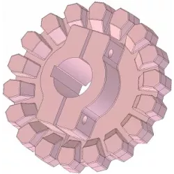 Rolle Nr. 288 – Antriebsrolle aus Gusseisen Ø204 mm, Teilung 33 mm | Hersteller KiJ