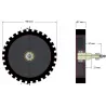 Rolle Nr. 4 – Krauteinzugsrolle aus Stahl-Gummi Ø195 mm für Maschinen von Grimme | OEM Grimme 200.05168 | Hersteller KiJ