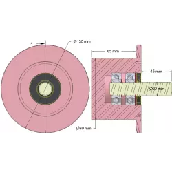 Rolle Nr. 292 – Stützrolle aus Stahl Ø90 mm für Maschinen von Dewulf | OEM Dewulf 2660004B | Hersteller KiJ