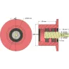 Rolle Nr. 316 – Umlenkrolle aus Stahl Ø80 mm für Maschinen von Guaresi | OEM Guaresi P7755190000 | Hersteller KiJ
