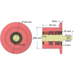 Rolle Nr. 319 – Stützrolle aus Stahl Ø110 mm für Maschinen von Wuhlmaus | Hersteller KiJ