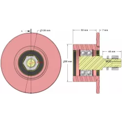 Rolle Nr. 327 – Umlenkrolle aus Stahl Ø80 mm für Maschinen von Sandei | OEM Sandei D0010 | Hersteller KiJ