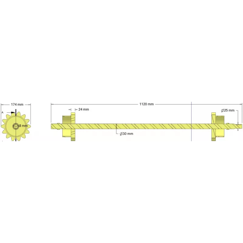 Rolle Nr. 338 – Rolle Ø174 mm, Teilung 32 mm | Hersteller KiJ