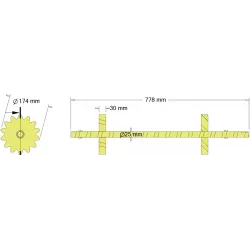 Rolle Nr. 342 – Rolle Ø174 mm, Teilung 32 mm | Hersteller KiJ