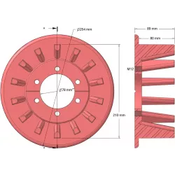 Rolle Nr. 344 – Rolle Ø210 mm | OEM 252013600 | Hersteller KiJ