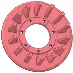 Rolle Nr. 345 – Antriebsrolle Ø210 mm für Maschinen von Holmer | OEM Holmer 1057024784 | Hersteller KiJ