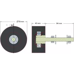 Rolle Nr. 180 – Rolle aus Gummi Ø80 mm | Hersteller KiJ