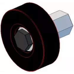 Rolle Nr. 238 – Stützrolle aus Gummi für Maschinen von Wuhlmaus | OEM Wuhlmaus 0150500000 | Hersteller KiJ