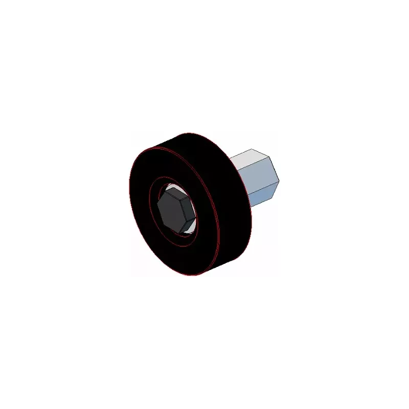 Rolle Nr. 238 – Stützrolle aus Gummi für Maschinen von Wuhlmaus | OEM Wuhlmaus 0150500000 | Hersteller KiJ