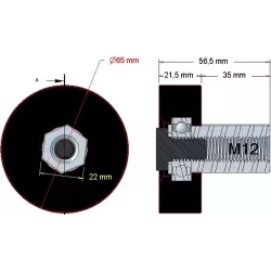 Rolle Nr. 238 – Stützrolle aus Gummi für Maschinen von Wuhlmaus | OEM Wuhlmaus 0150500000 | Hersteller KiJ