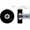 Rolle Nr. 238 – Stützrolle aus Gummi für Maschinen von Wuhlmaus | OEM Wuhlmaus 0150500000 | Hersteller KiJ