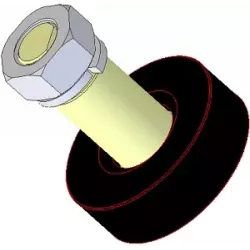 Rolle Nr. 242 – Stützrolle aus Gummi für Maschinen von Wuhlmaus | OEM Wuhlmaus 000.03.016.00 | Hersteller KiJ