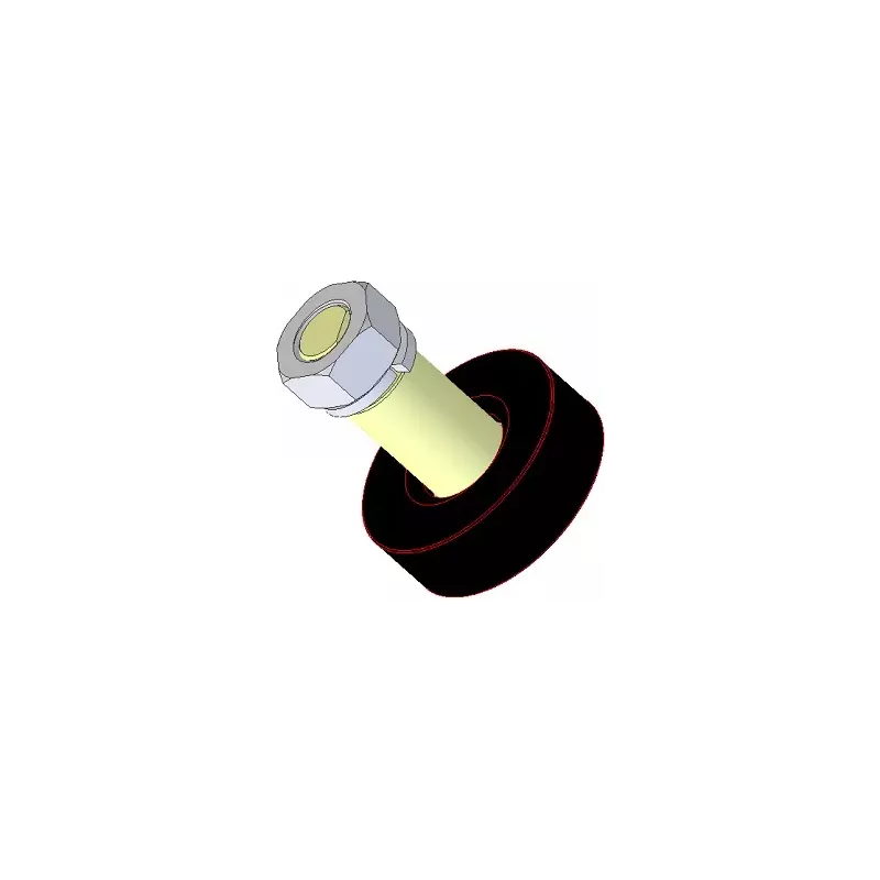 Rolle Nr. 242 – Stützrolle aus Gummi für Maschinen von Wuhlmaus | OEM Wuhlmaus 000.03.016.00 | Hersteller KiJ