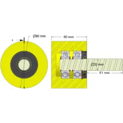 Rolle Nr. 283 – Stützrolle aus Kunststoff Ø80 mm für Maschinen von Dewulf | OEM Dewulf 2660001B | Hersteller KiJ