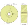 Rolle Nr. 329 – Stützrolle aus Kunststoff Ø80 mm für Maschinen von Sandei | OEM Sandei 81D14 | Hersteller KiJ