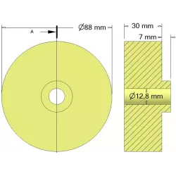 Rolle Nr. 68 – Stützrolle aus Kunststoff Ø88 mm für Maschinen von Grimme | OEM Grimme 088.00168 | Hersteller KiJ