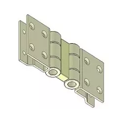 Bandverbinder verstärkt, gebogen, für 2 Stäbe und Gurt 60 – Bandverbinder von KiJ | Hersteller KiJ