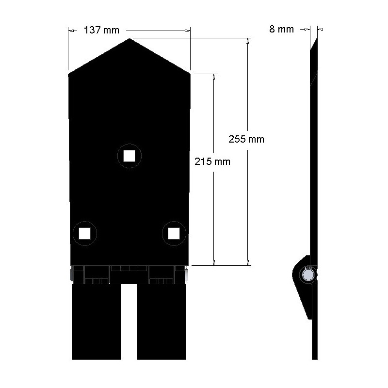 Schar Mitte 8-137-255 – Schar für Roder von Wuhlmaus | OEM Wuhlmaus 0000204300 | Hersteller KiJ