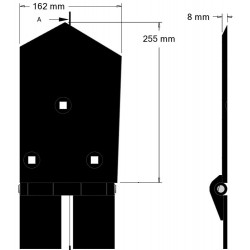 Schar rechts 8-162-255P – Schar für Roder von Wuhlmaus | OEM Wuhlmaus 0000213300 | Hersteller KiJ